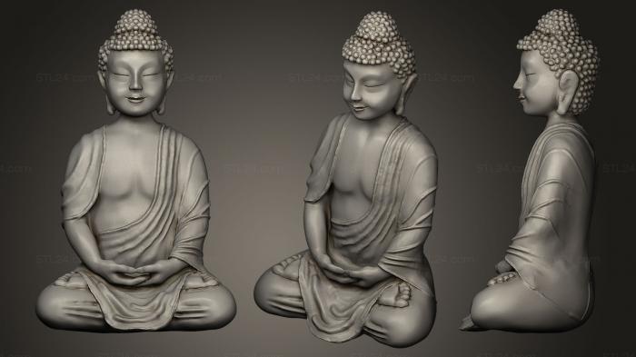 Статуэтки Будда (Статуя Будды, STKBD_0025) 3D модель для ЧПУ станка
